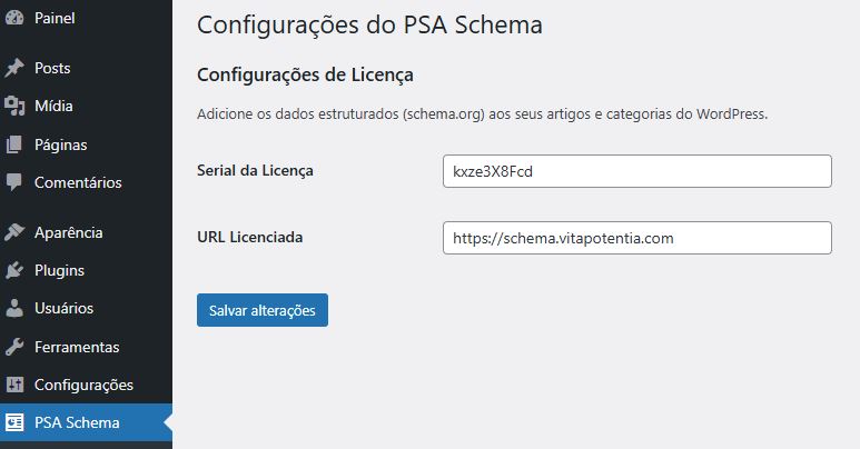 Insira o serial